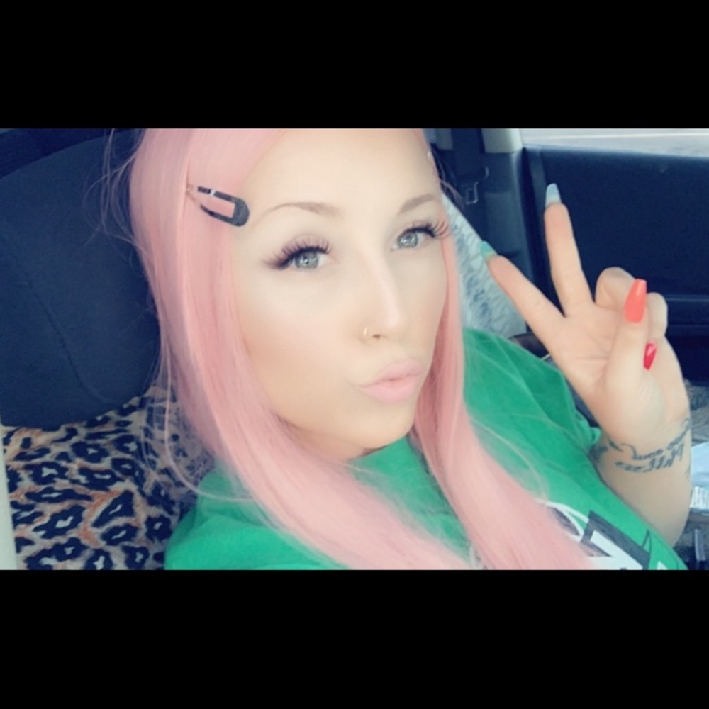 Baby pink extra long wig // very thick